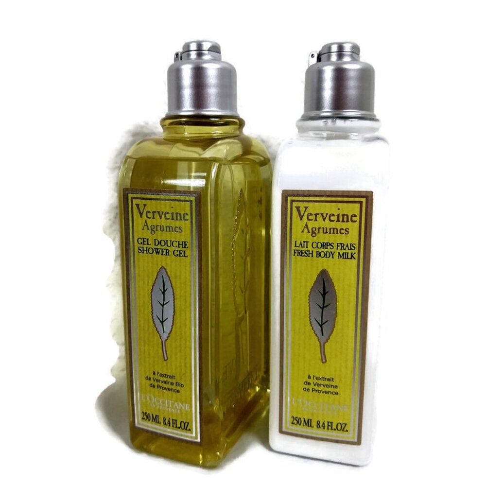 L’OCCITANE Verbena Agrumes Shower Gel & Body Milk 250ML X 2 NEW